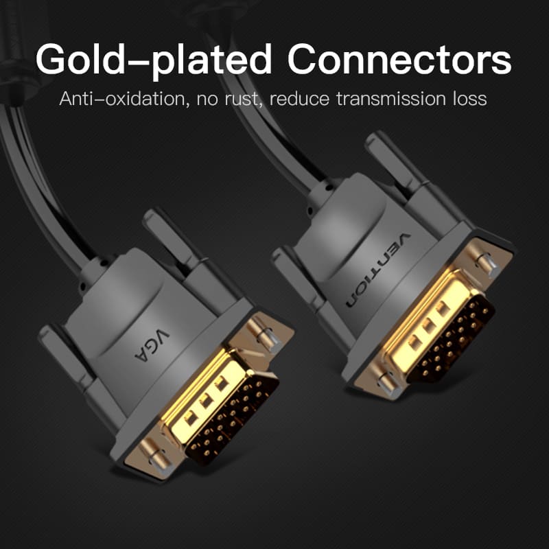 Vention VGA(3+9) Male to Male Cable 8M Black