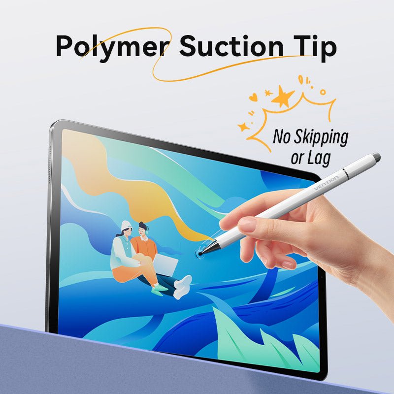 Vention 3-in-1 Magnetic Stylus Pen White Aluminum Alloy Type
