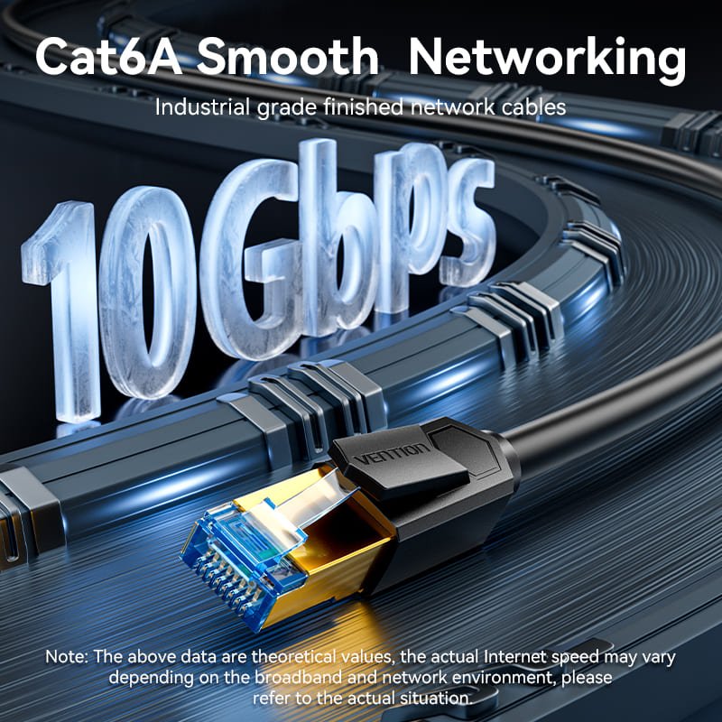 Vention Cat6A SFTP Industrial Drag Chain Ethernet Patch Cable