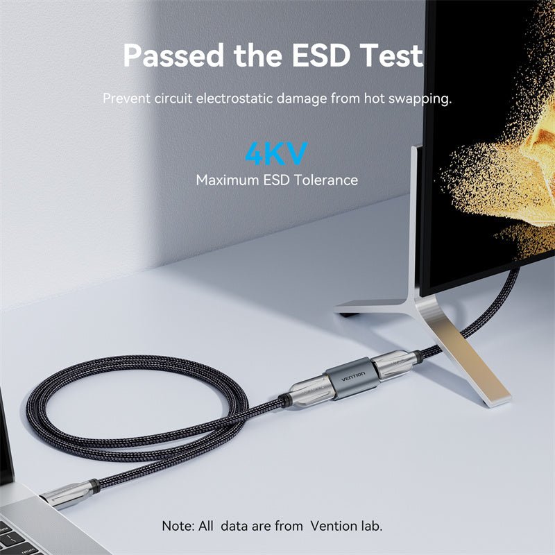 Vention HDMI™ Female to Female Repeater Gray Aluminum Alloy Type