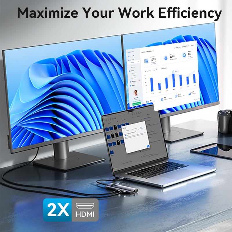 Vention 9-in-1 USB-C MST Docking Station