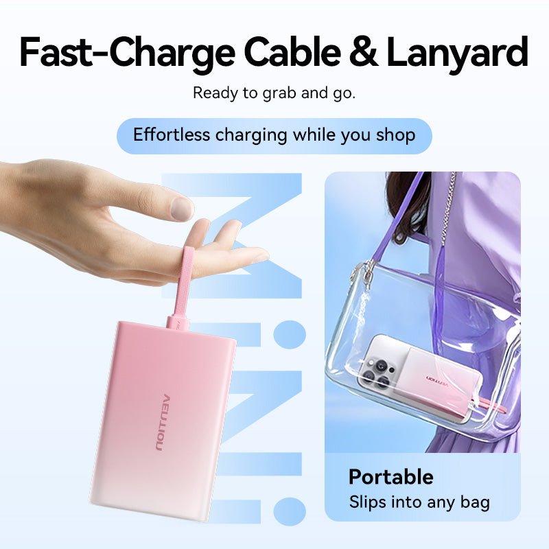 Vention 10000mAh Power Bank (USB-C + Lightning + USB-A) 22.5W LED Display Type
