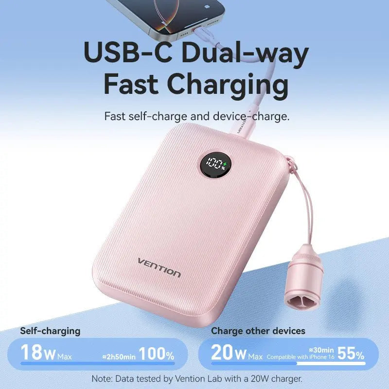 Vention 10000mAh Power Bank 22.5W