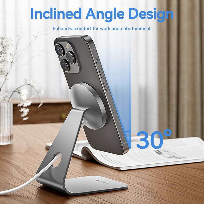 Vention 15W Magnetic Wireless Charger Stand with MagSafe 1M Silver