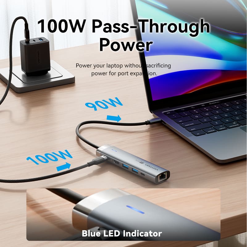 Vention 6-in-1 USB-C Docking Station