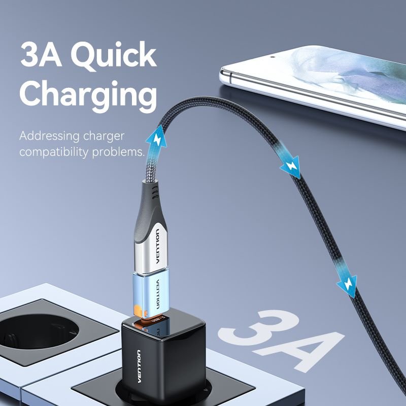 Vention USB 3.1 Type-C Male to USB Female OTG Adapter with Lanyard Aluminum Alloy Type