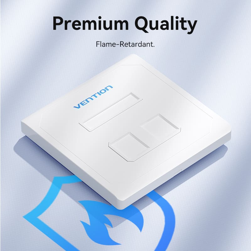 Vention 2-Port Keystone Jack Wall Plate