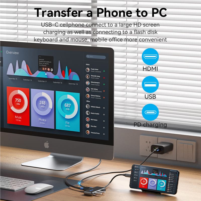 Vention 7-in-1 USB-C Docking Station
