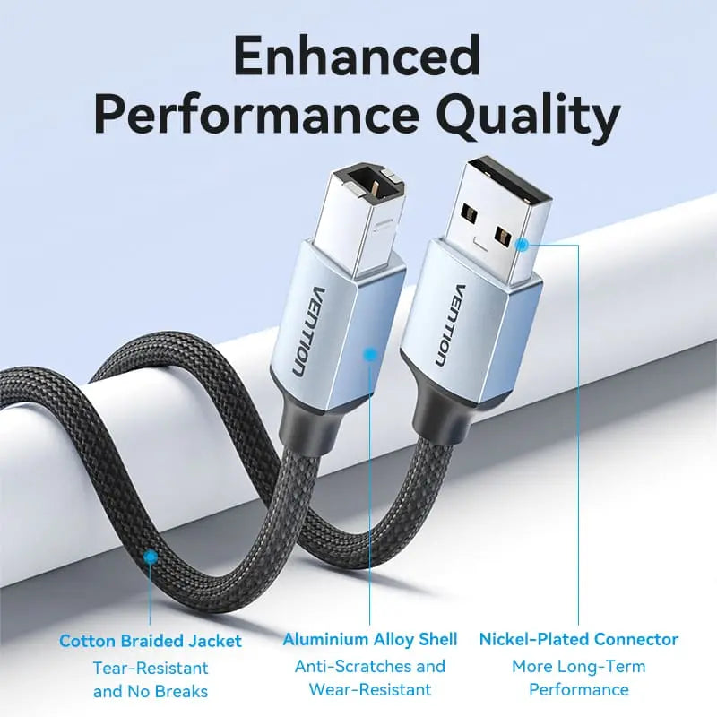 Vention USB 2.0 Type-A Male to Type-B Male Printer Cable