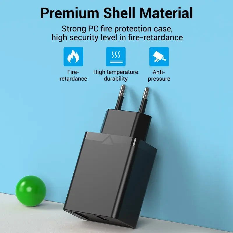 Vention 1-Port USB Wall Charger 22.5W EU-Plug