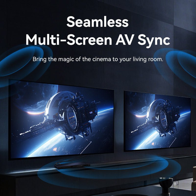 Vention 1-In & 8-Out HDMI™ Splitter 4K@60Hz Black Aluminum Alloy Type EU Standard
