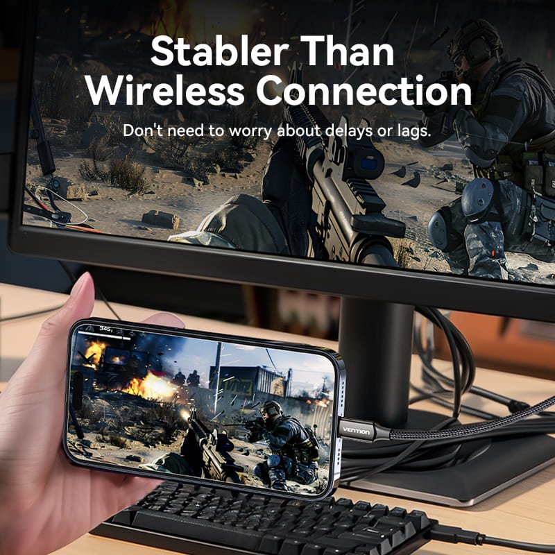 Vention 8K Bi-Directional USB-C to DisplayPort Cable