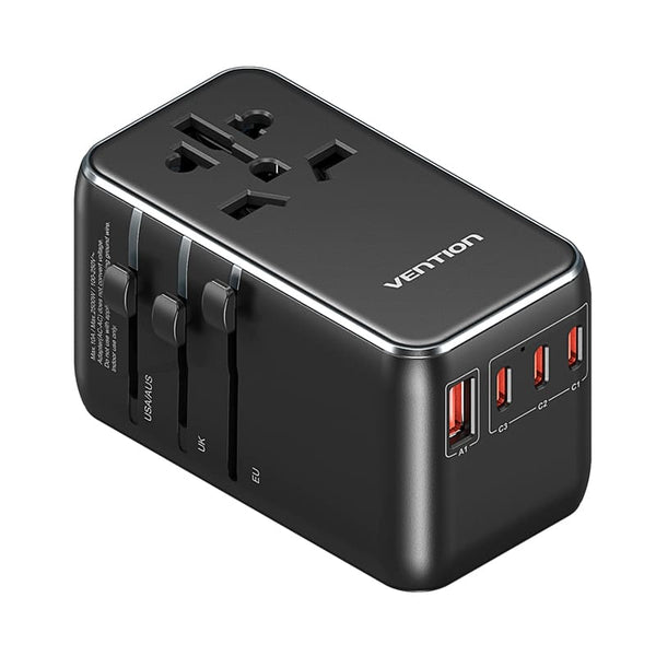 Vention 4-Port USB (C+C+A+A) GaN Universal Travel Adapter (100W/100W/20W/18W)