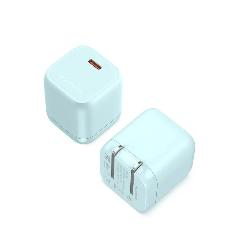 Vention 1-port USB-C GaN Charger(30W) US-Plug White