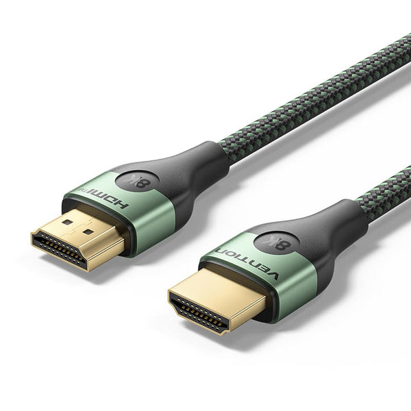 Vention Cotton Braided Ultra Thin HDMI™-A Male to Male HD Cable 8K  Green Aluminum Alloy Type