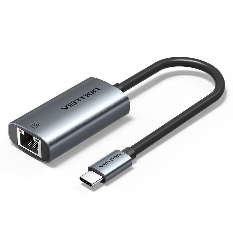 Vention USB-C to Gigabit Ethernet Adapter 0.15M Gray Aluminum Alloy Type