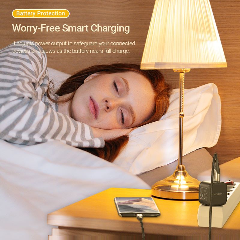 Vention 1-Port USB Wall Charger (18W) EU-Plug Black