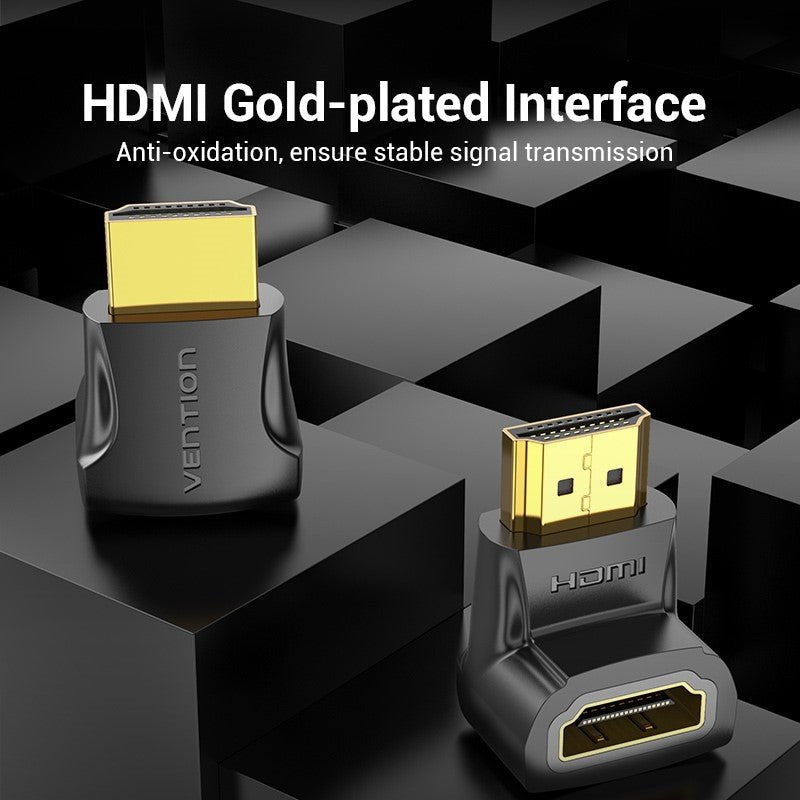 Vention HDMI™ 90 Degree Male to Female Adapter Black