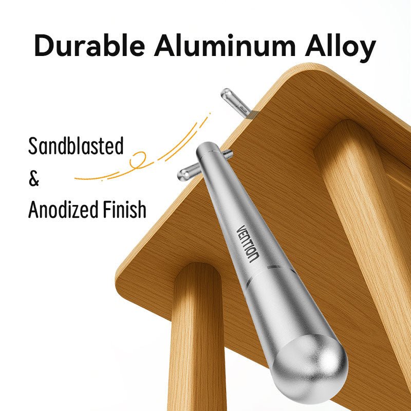 Vention 2-in-1 Stylus Pen Gray Aluminum Alloy Type