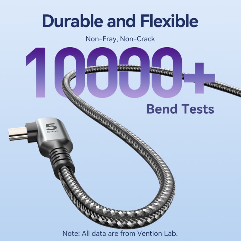 Vention USB 3.0 C Male to C Male Right Angle VR Cable Aluminum Alloy Type