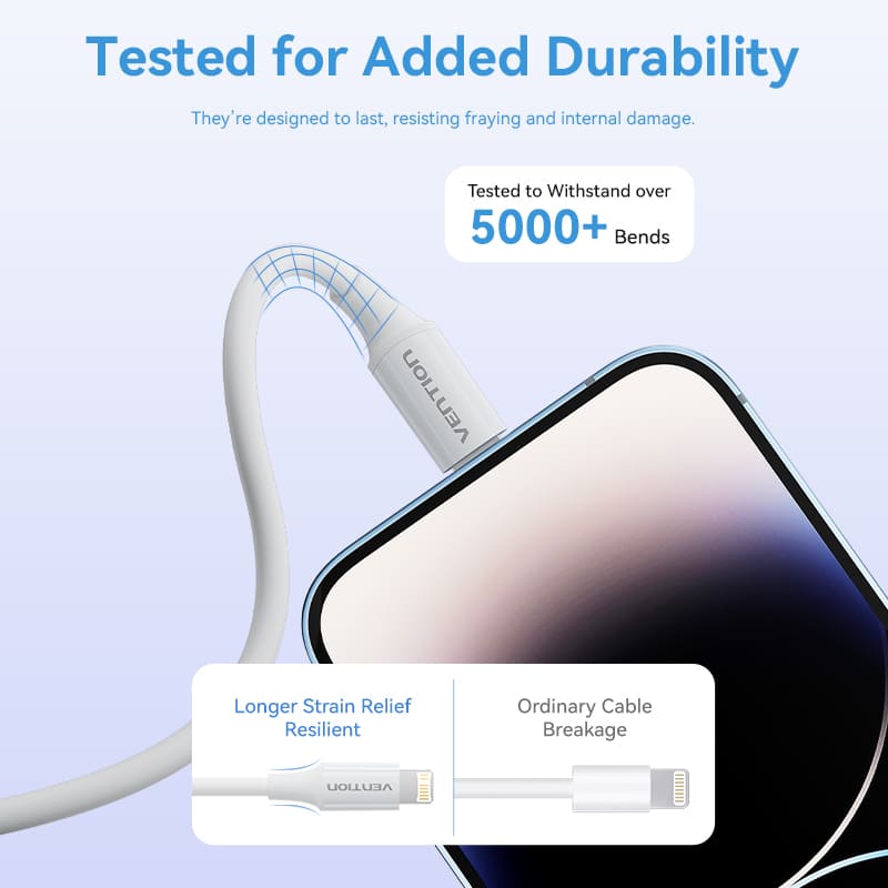 Vention USB 2.0 Type-A Male to Lightning Male 2.4A Cable