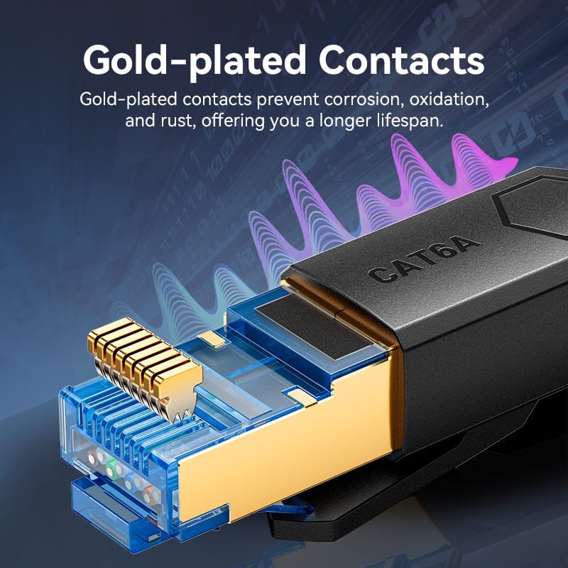 Vention Cat6A SFTP Industrial Drag Chain Ethernet Patch Cable