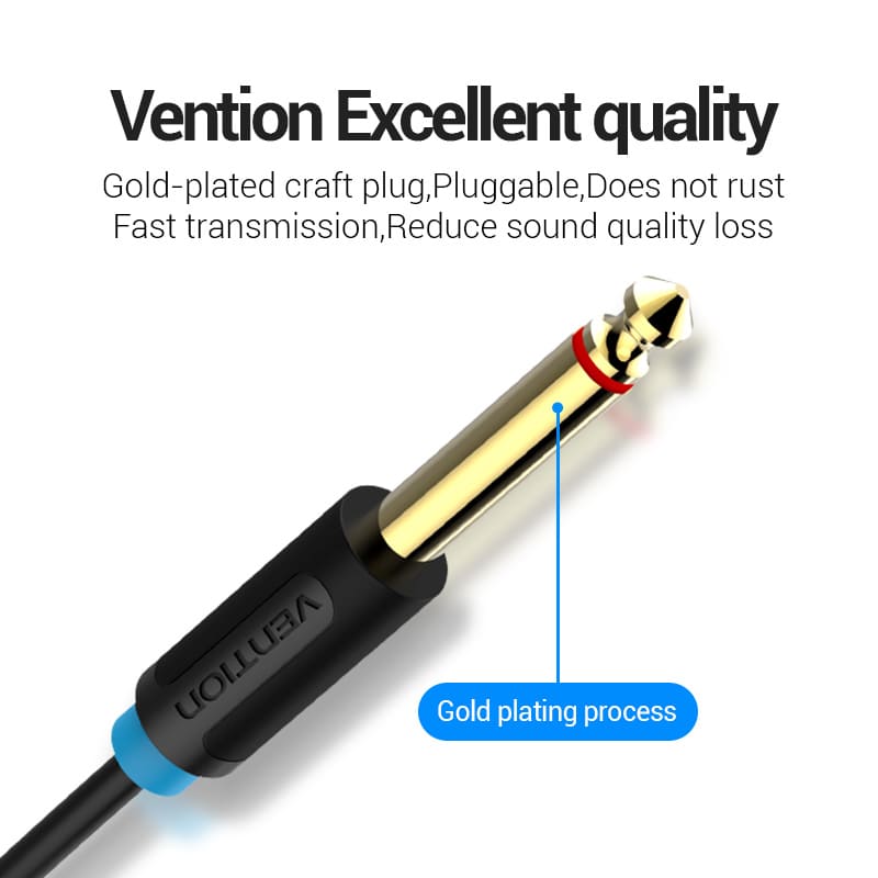 3.5mm TRS Male to Dual 6.35mm Male Audio Cable