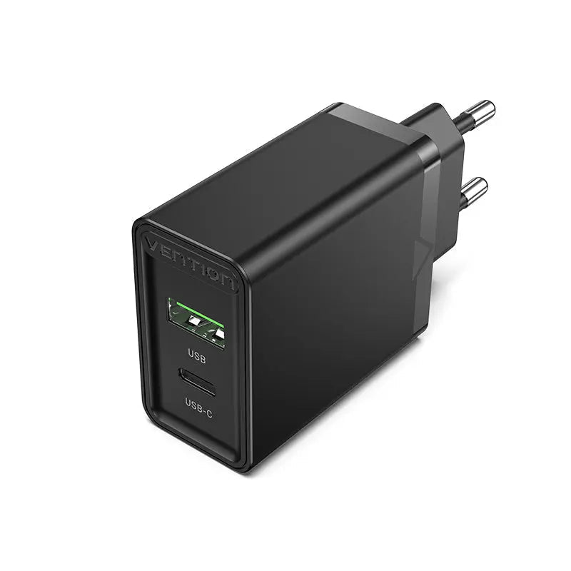 Vention 2-Port  USB(A+C) Wall Charger (18W/20W) EU-Plug