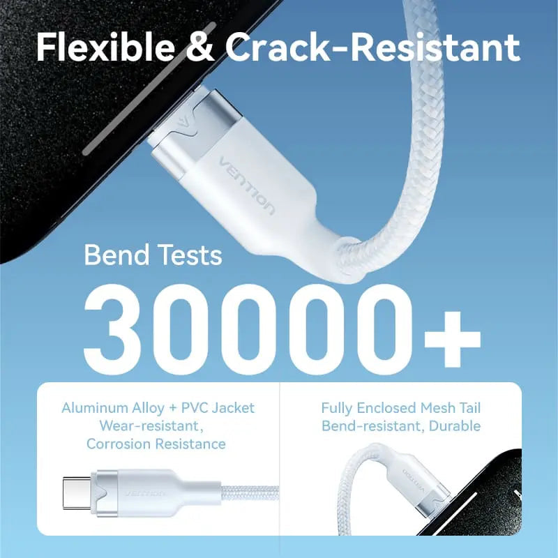 Vention USB 2.0 Type-C Male to Lightning Male 3A Cable Aluminum Alloy Type