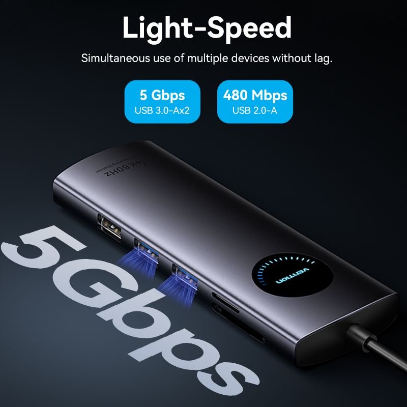 Vention 9-in-1 USB-C MST Docking Station