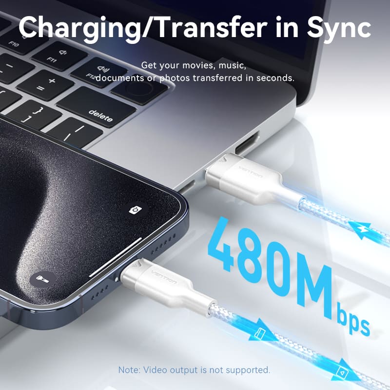 Vention USB 2.0 A Male to C Male 6A Cable Aluminum Alloy Type