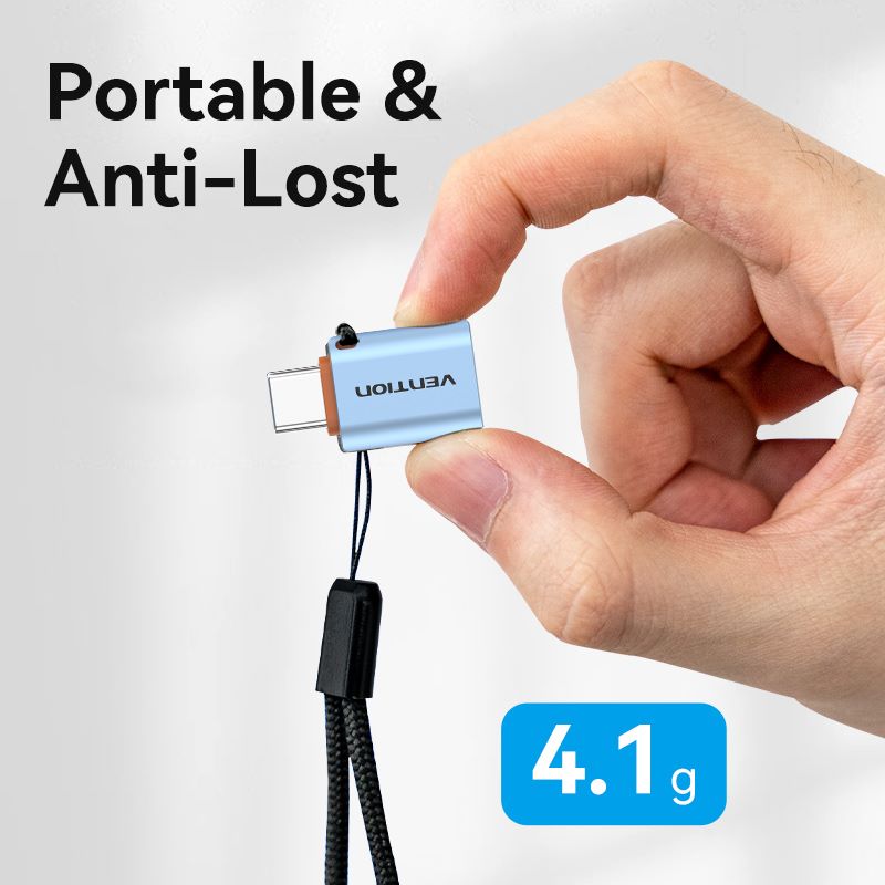 Vention USB 3.1 Type-C Male to USB Female OTG Adapter with Lanyard Aluminum Alloy Type
