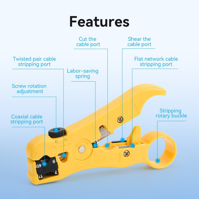 Vention Coaxial Cable Stripper Yellow