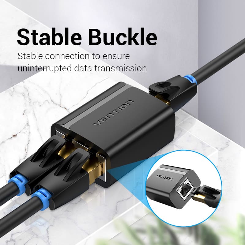 Vention RJ45 Splitter Adapter Black PVC Type