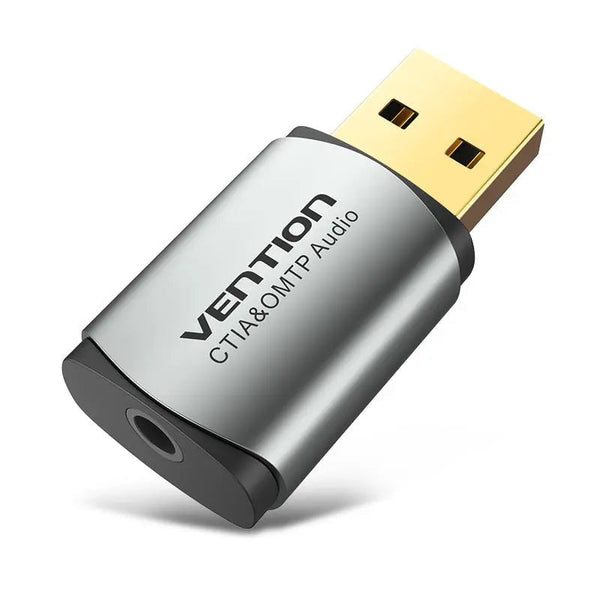 Vention USB External Sound Card Gray  Metal Type (OMTP-CTIA)