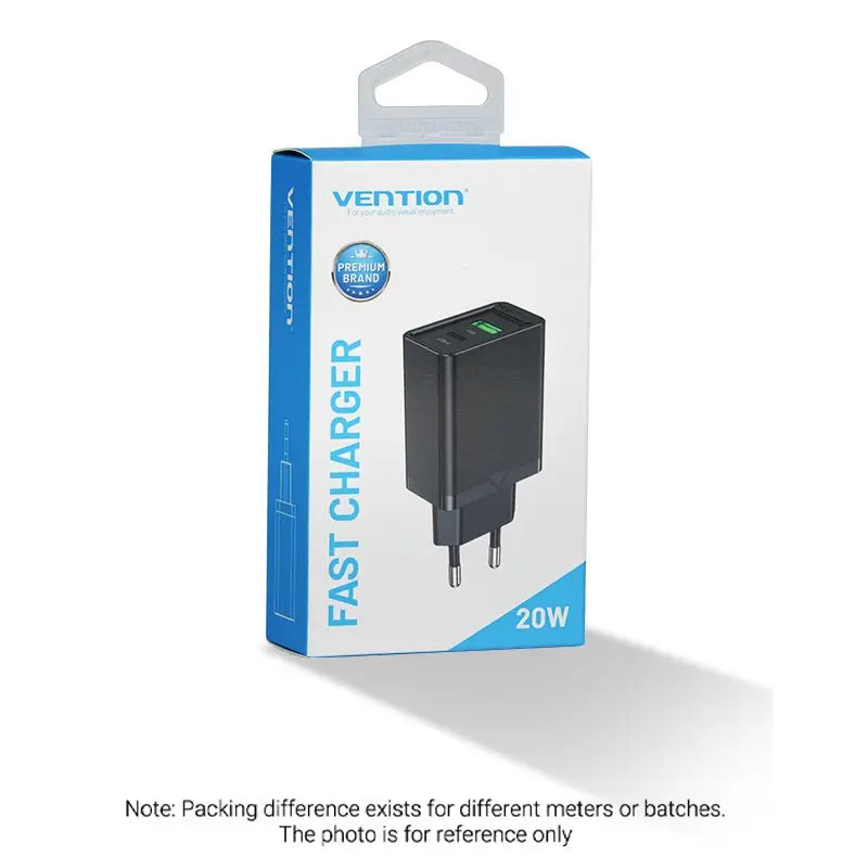 Vention 2-Port  USB(A+C) Wall Charger (18W/20W) EU-Plug