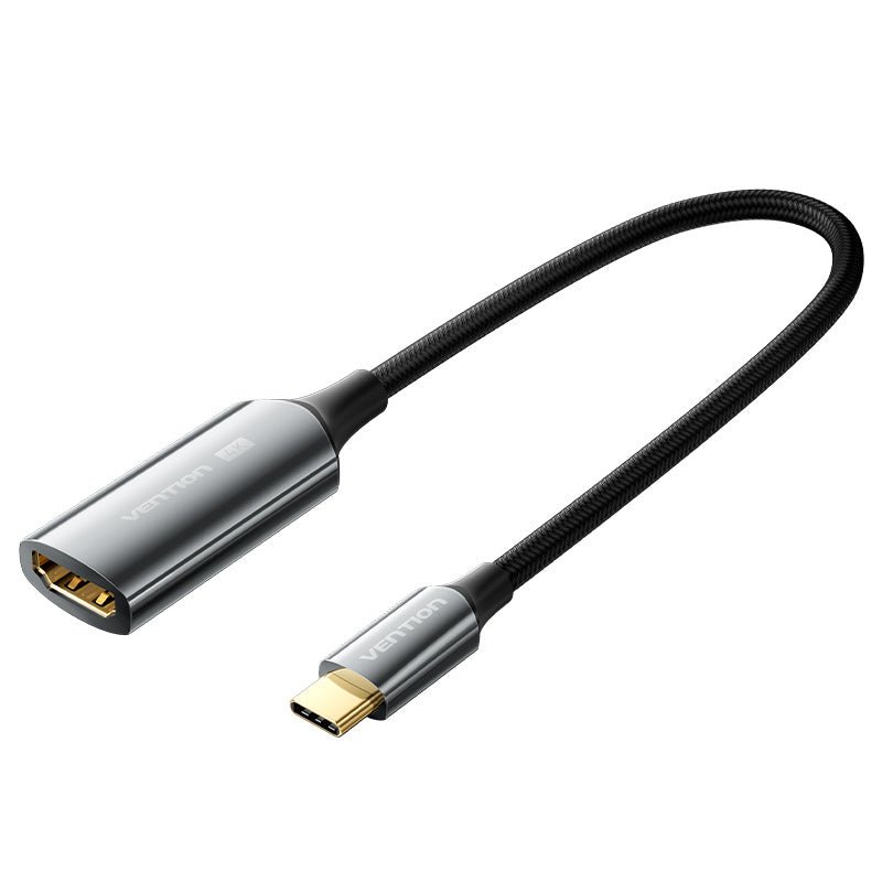 Vention  Cotton Braided USB-C to HDMI™ 4K Converter 0.25M Black Zinc Alloy Type