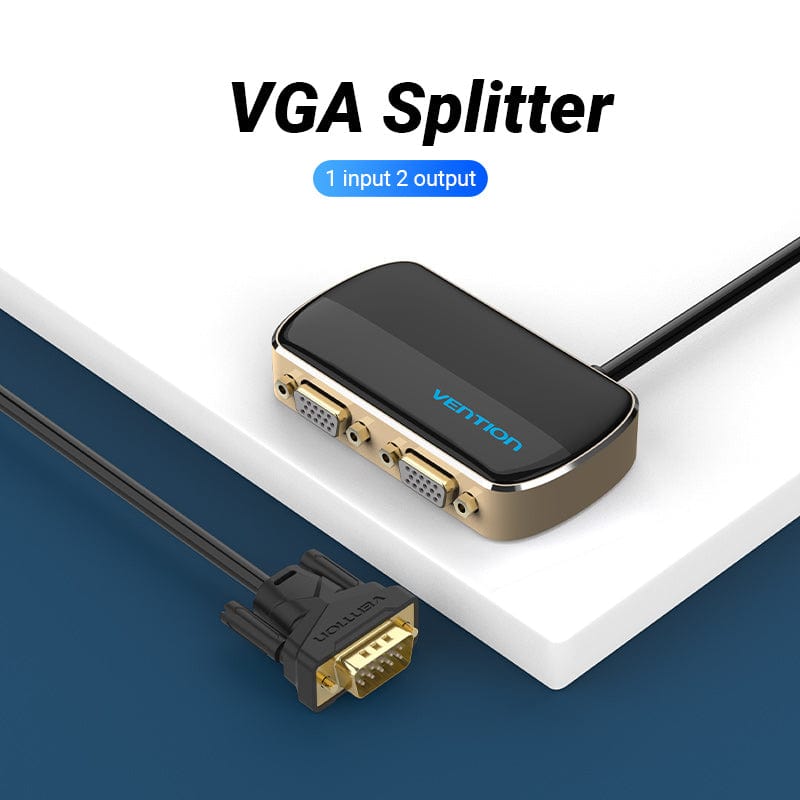 Vention 1 In 2 Out VGA Splitter 1m Black