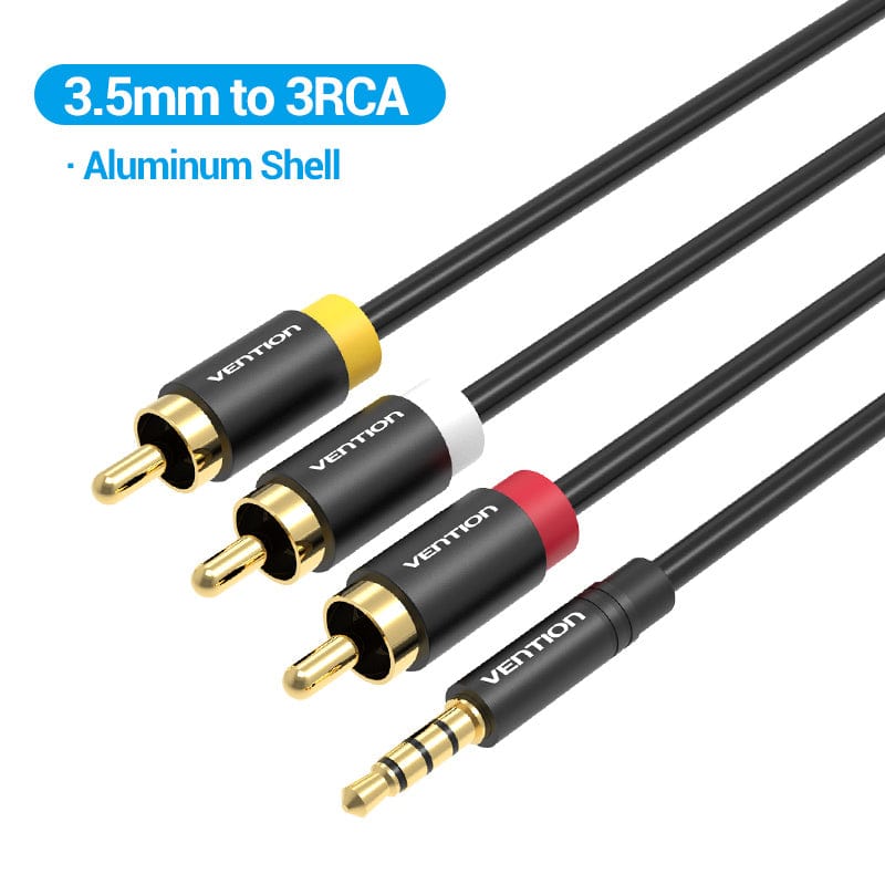 Vention Jack 3.5mm to 3RCA Cable 3.5mm Jack Male to 3 RCA Male AUX Audio Splitter for Speaker TV Box Stereo Aux Cable 2.5 to RCA