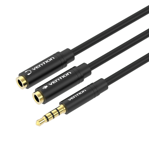 Vention 3.5mm Audio Splitter Extension Cable Jack 3.5mm 1 Male to 2 Female Mic Y Splitter for Laptop Headphone Aux Cable Adapter