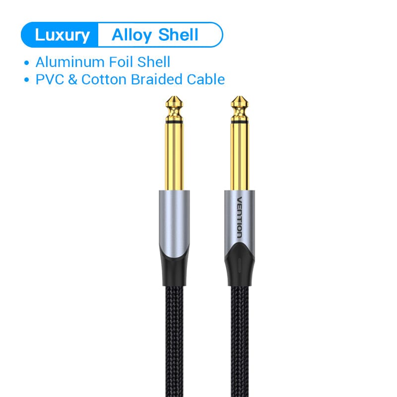 Vention Aux Guitar Cable Jack 6.5 mm to 6.5 mm Audio Cable for Guitar Mixer Speaker Stereo Jack 6.35mm Aux Cable 1m 3m 5m 10m