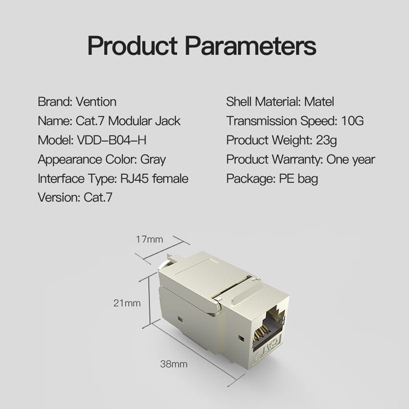 Cat7 Ethernet Connector RJ45 Modular Ethernet Cable Head Plug Gold-plated Cat 7 Shield Network Connector for Lan Cable