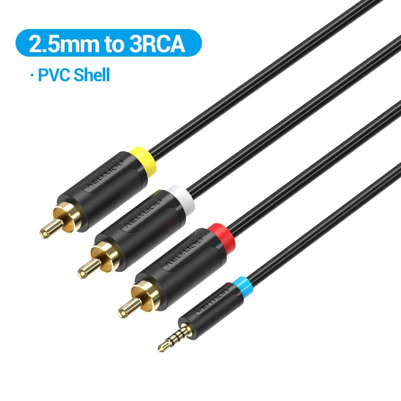 Vention Jack 3.5mm to 3RCA Cable 3.5mm Jack Male to 3 RCA Male AUX Audio Splitter for Speaker TV Box Stereo Aux Cable 2.5 to RCA