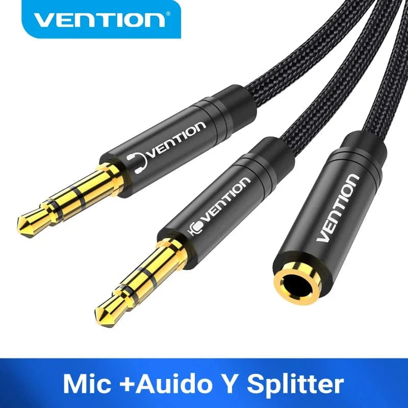 Vention 2 in 1 3.5mm Audio Cable