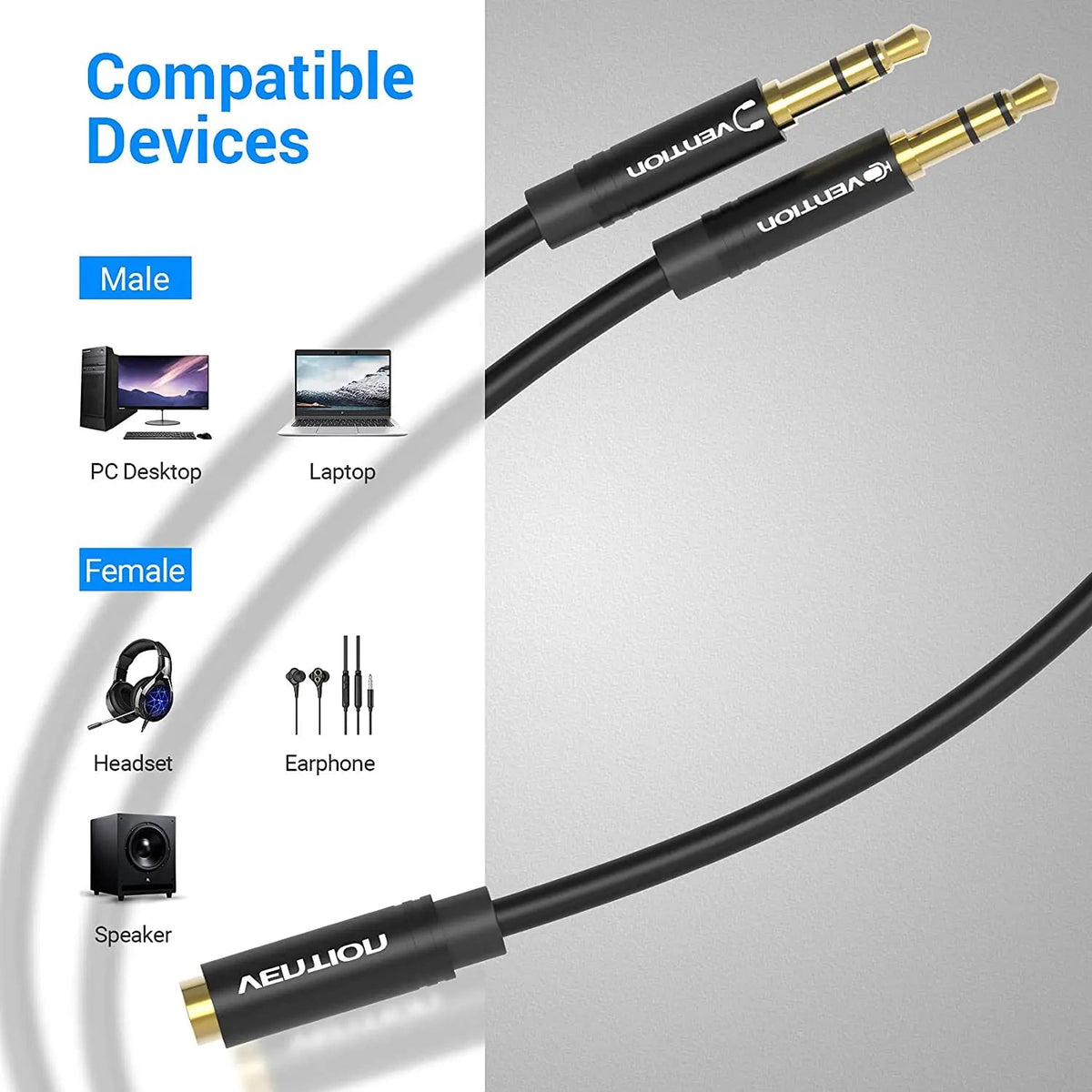 Vention 2*3.5mm Audio Cable