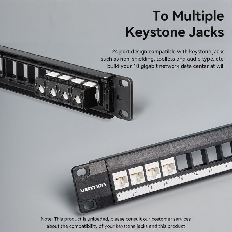 Vention Blank Keystone Patch Panel