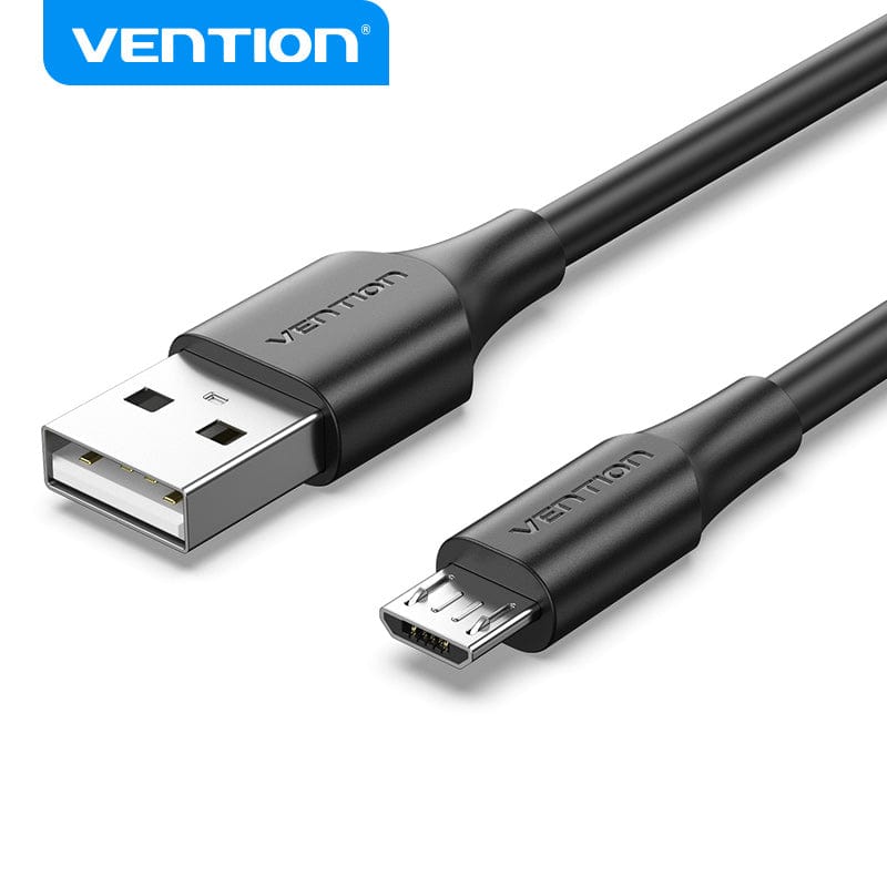 USB 2.0 A Male to Micro-B Male 2A Cable Black/White