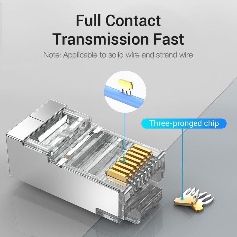 Vention Cat.5E FTP RJ45 Modular Plug Transparent