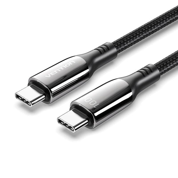 Vention Cotton Braided USB 2.0 C Male to C Male 5A Cable Zinc Alloy Type