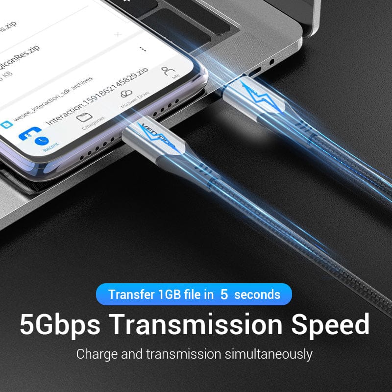 Vention Cotton Braided USB-C to USB-C 3.1 Cable